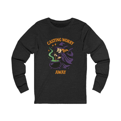 Anxiety Witch Long Sleeve Tee, Halloween Shirt, Witchcraft Apparel, Cozy Fall Fashion, Gift for Her