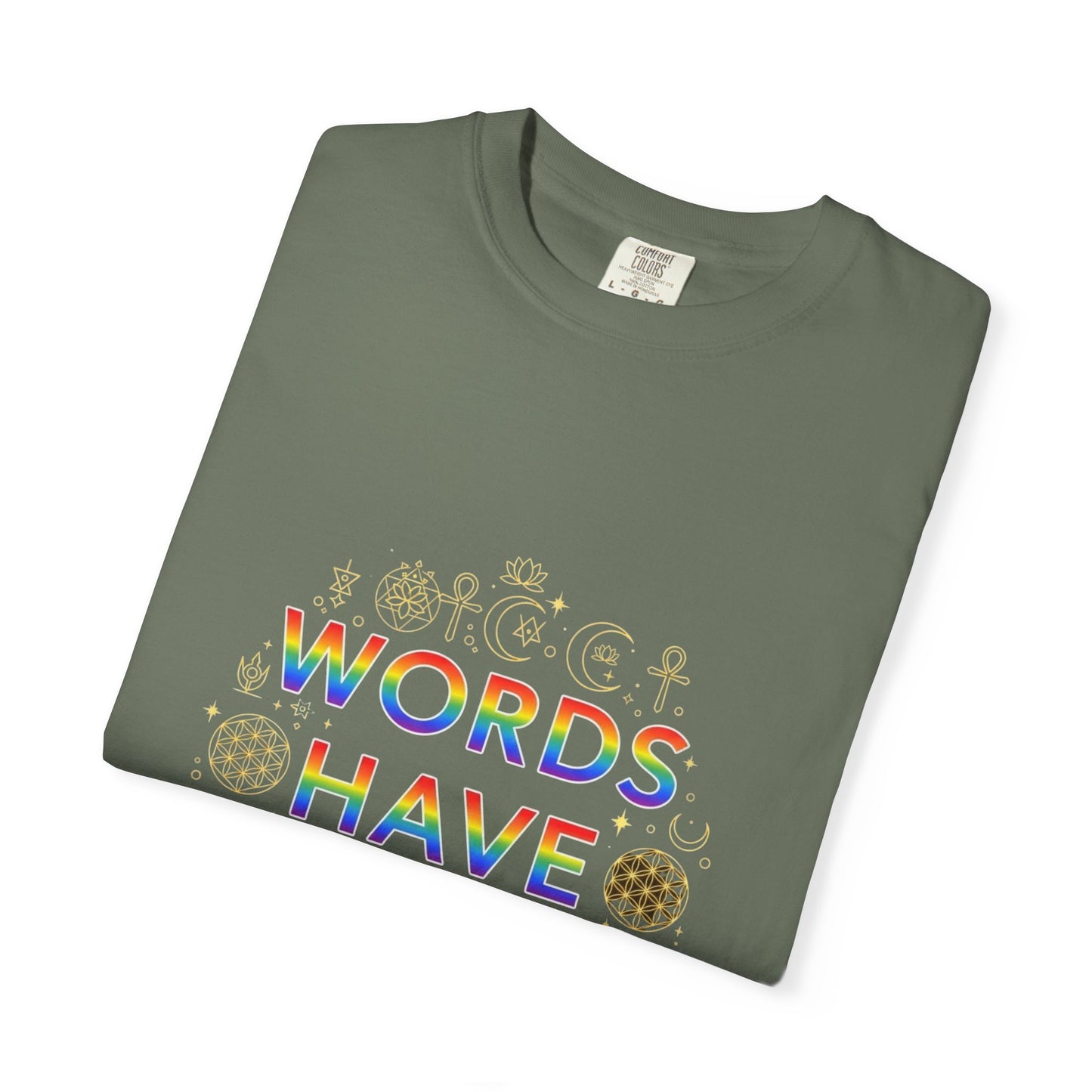 “Power of Words” Motivational Tee – Inspirational Unisex Cotton T-Shirt