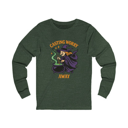 Anxiety Witch Long Sleeve Tee, Halloween Shirt, Witchcraft Apparel, Cozy Fall Fashion, Gift for Her