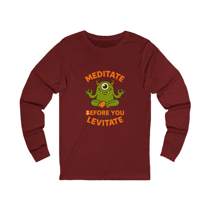 Meditate Before You Levitate Halloween Long Sleeve Tee