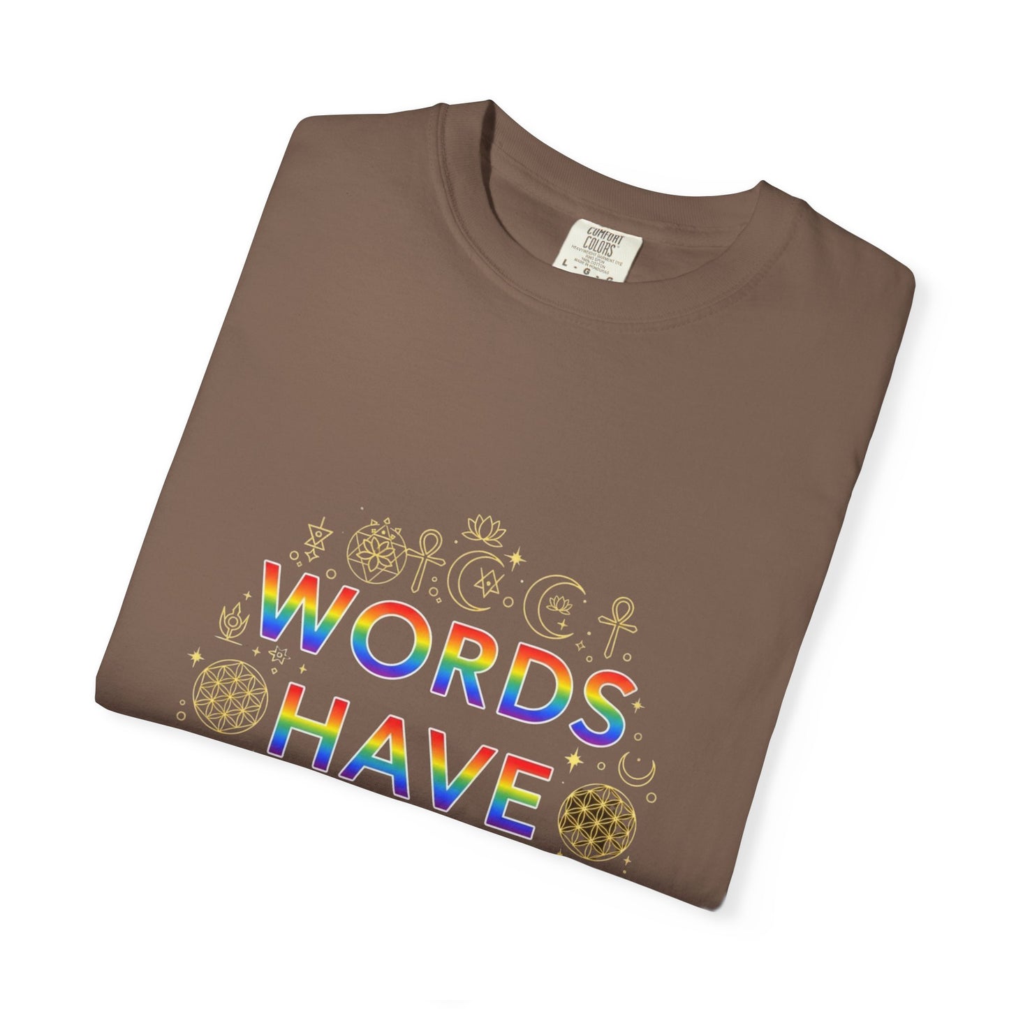 “Power of Words” Motivational Tee – Inspirational Unisex Cotton T-Shirt