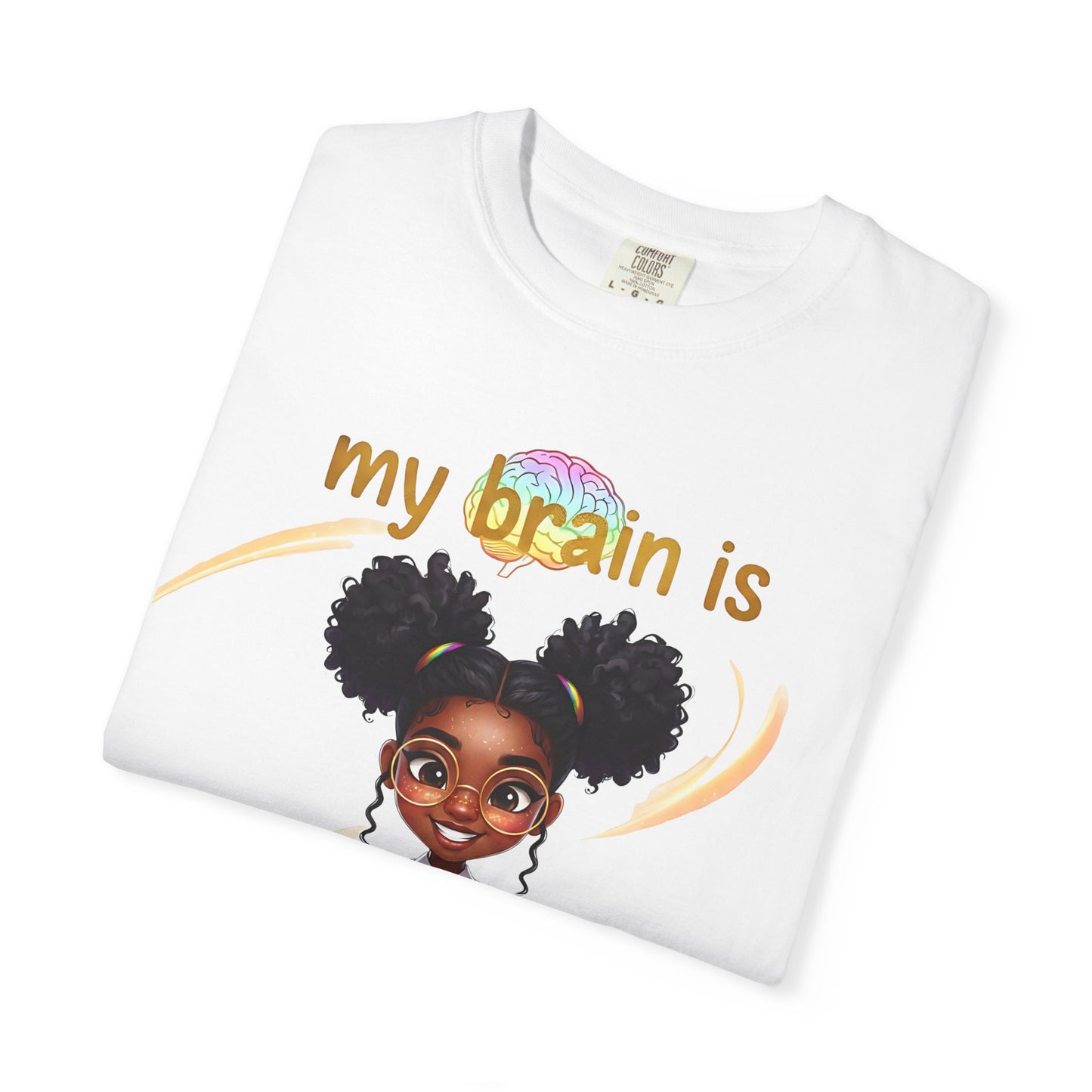 Empowering Teens Tee – “MY BRAIN IS MY SUPERPOWER” Positive Affirmation T-Shirt for Teens