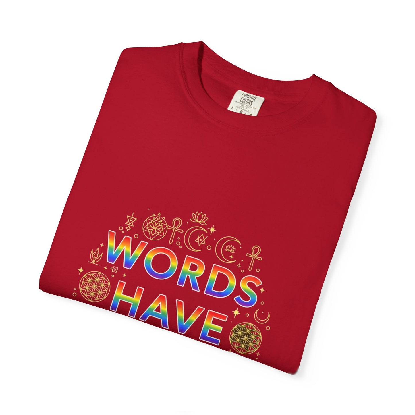 “Power of Words” Motivational Tee – Inspirational Unisex Cotton T-Shirt