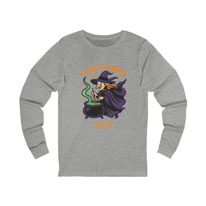 Anxiety Witch Long Sleeve Tee, Halloween Shirt, Witchcraft Apparel, Cozy Fall Fashion, Gift for Her