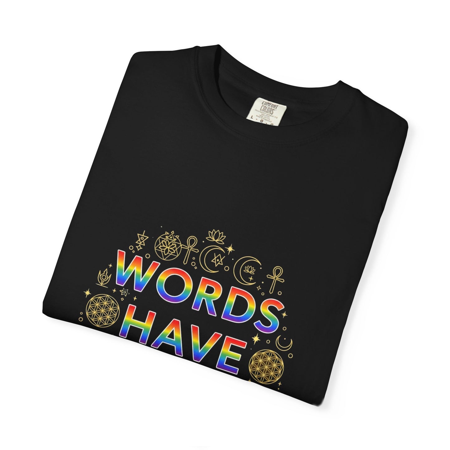 “Power of Words” Motivational Tee – Inspirational Unisex Cotton T-Shirt